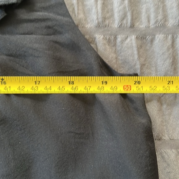 NWT Ann Taylor Pleated Collar Silk Black Blouse Top Womens Sz 14 - Picture 14 of 16